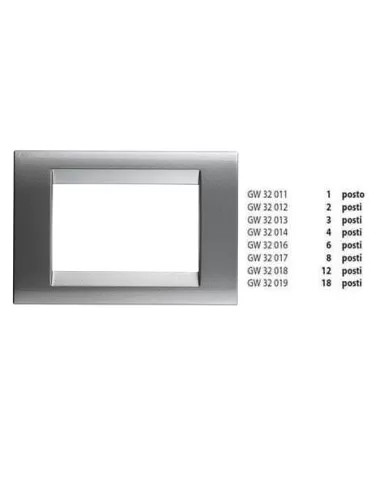 Gewiss placca posti titanio - 2,