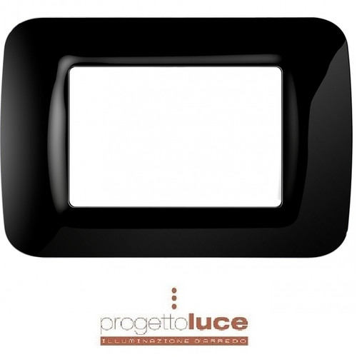 Gewiss placca posti nero - placca, 3