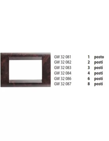 Gewiss placca posti radica - gewiss,
