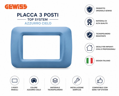Gewiss gw22563 placca - gewiss,